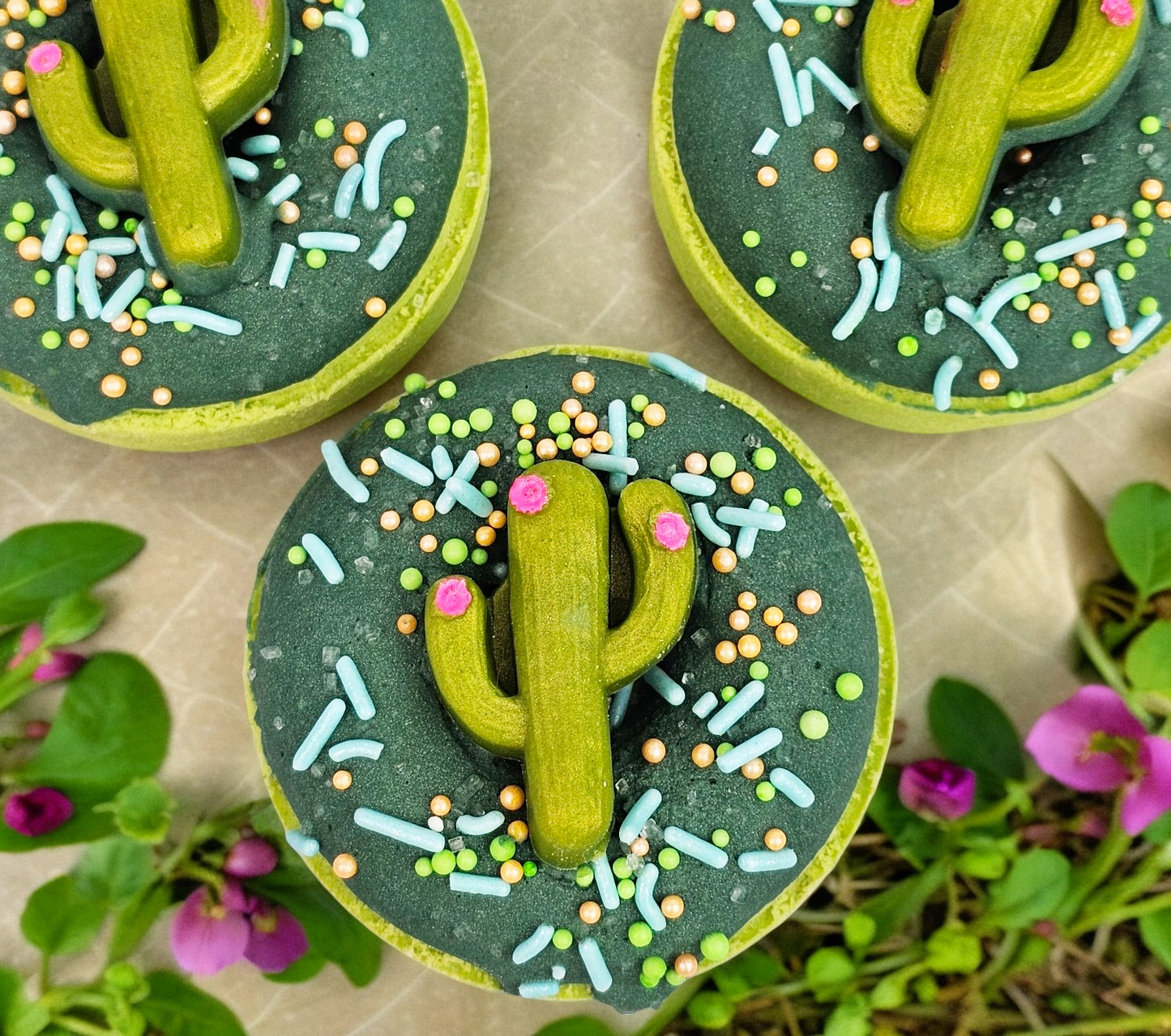 Baja Cactus Bath Bomb Donut