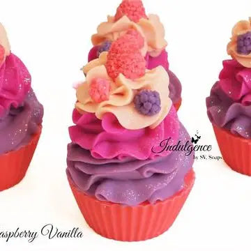 Black Raspberry Vanilla Artisan Soap Cupcake