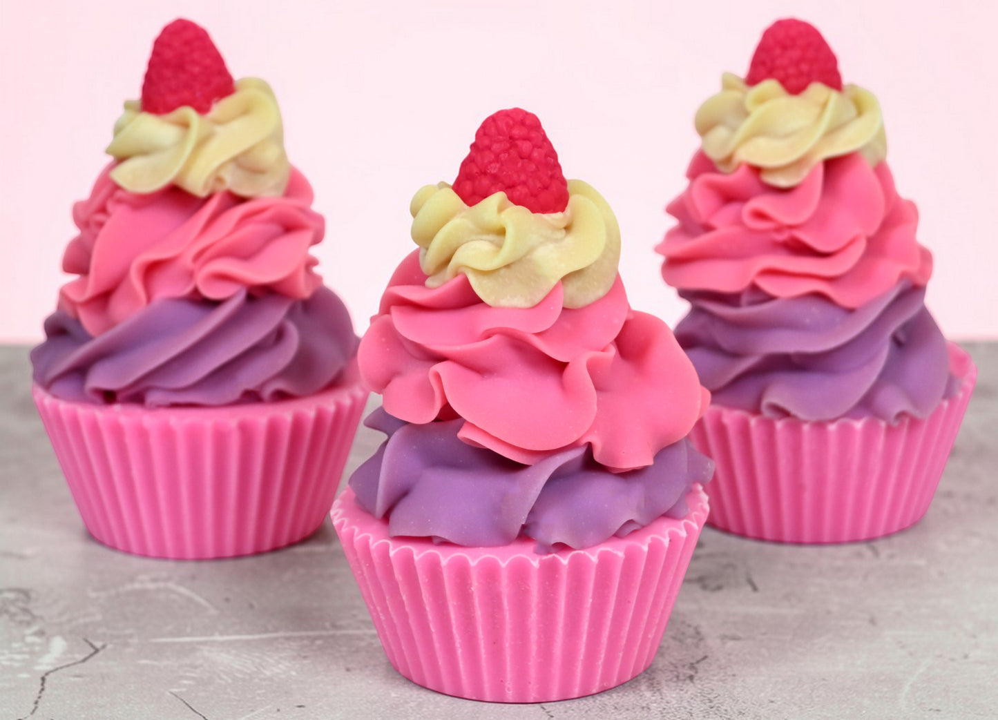 Black Raspberry Vanilla Artisan Soap Cupcake