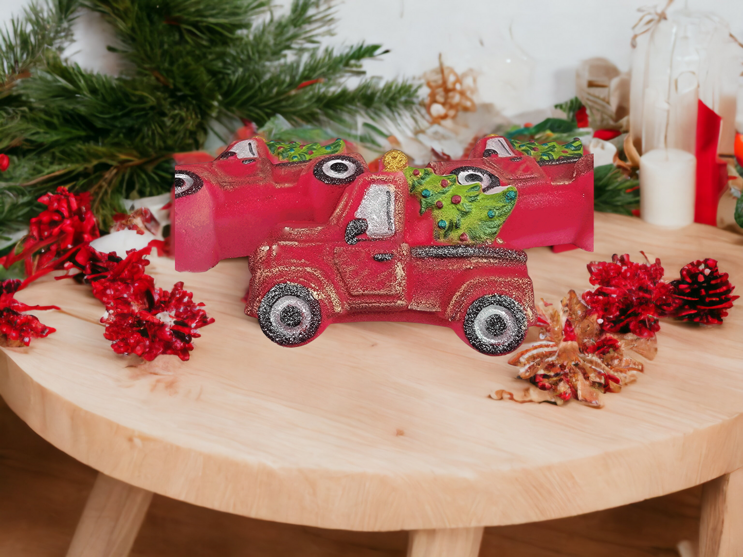 Little Red Truck Christmas Bath Bomb