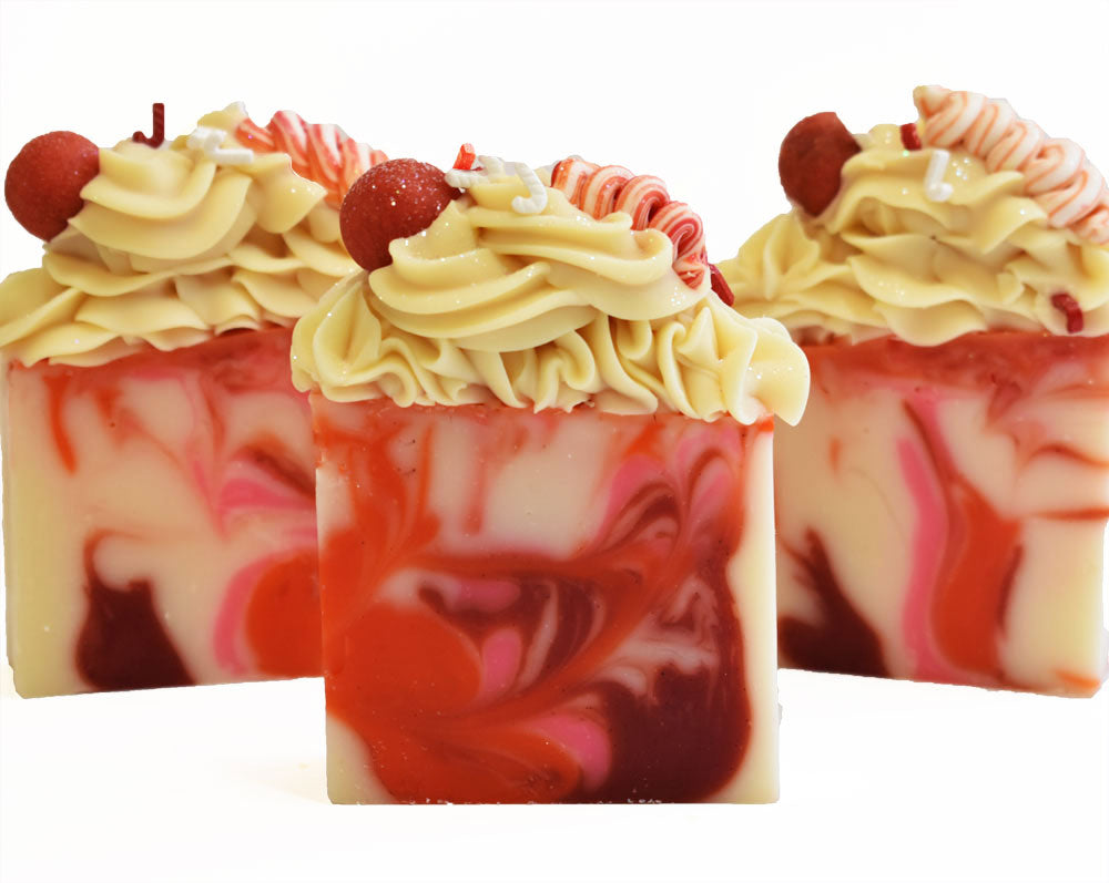 Candy Cane Handmade Artisan Vegan Soap