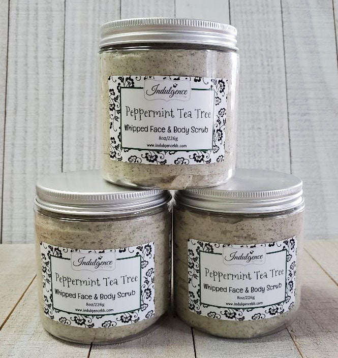 Peppermint Tea Tree Whipped Face & Body Scrub