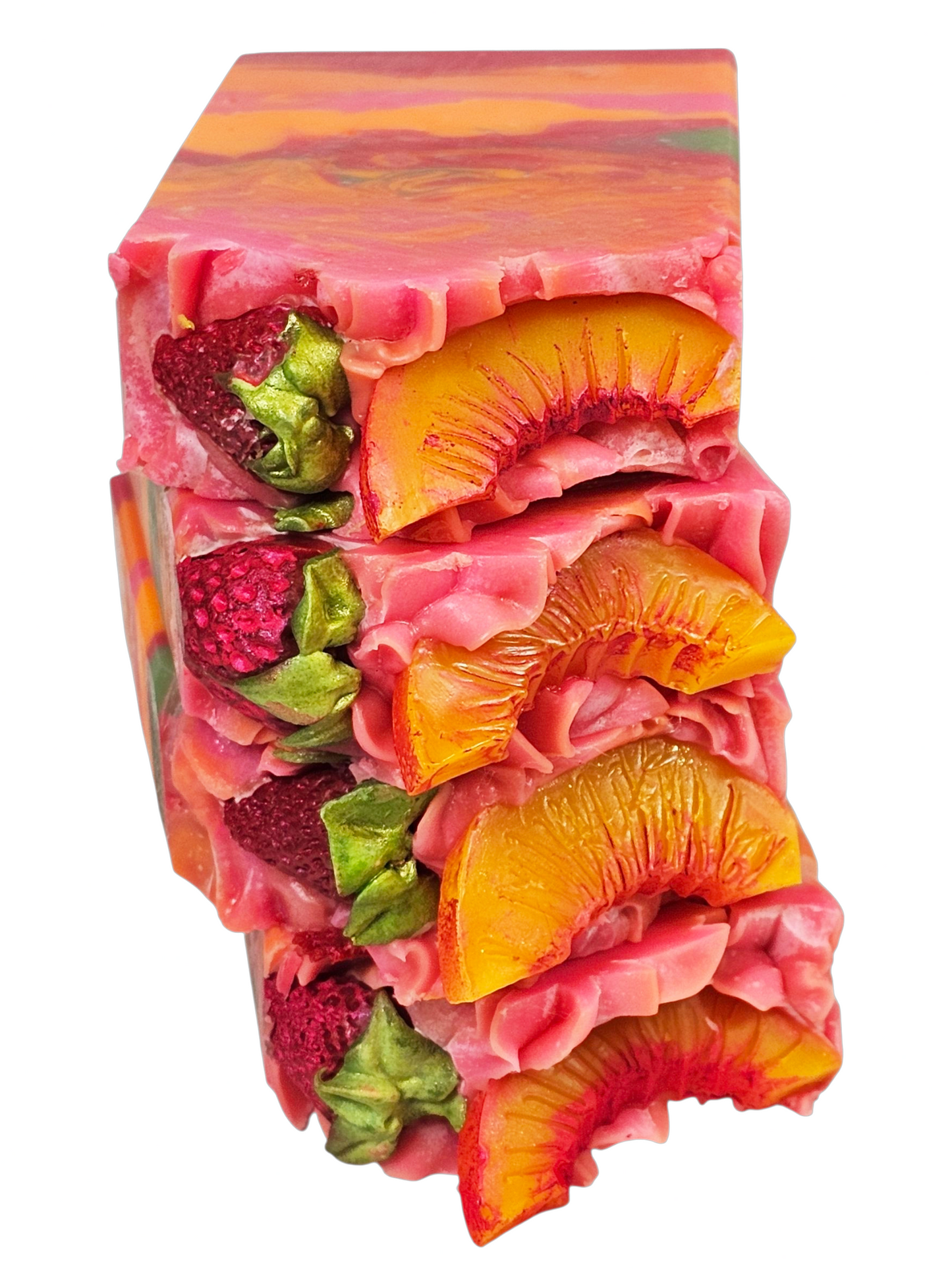 Strawberry Peach Champagne Artisan Soap