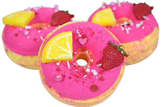 Strawberry LImoncello Bath Bomb Donut