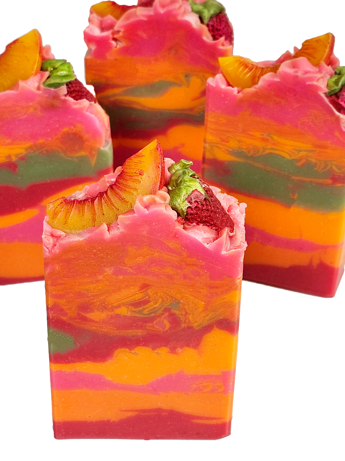 Strawberry Peach Champagne Artisan Soap
