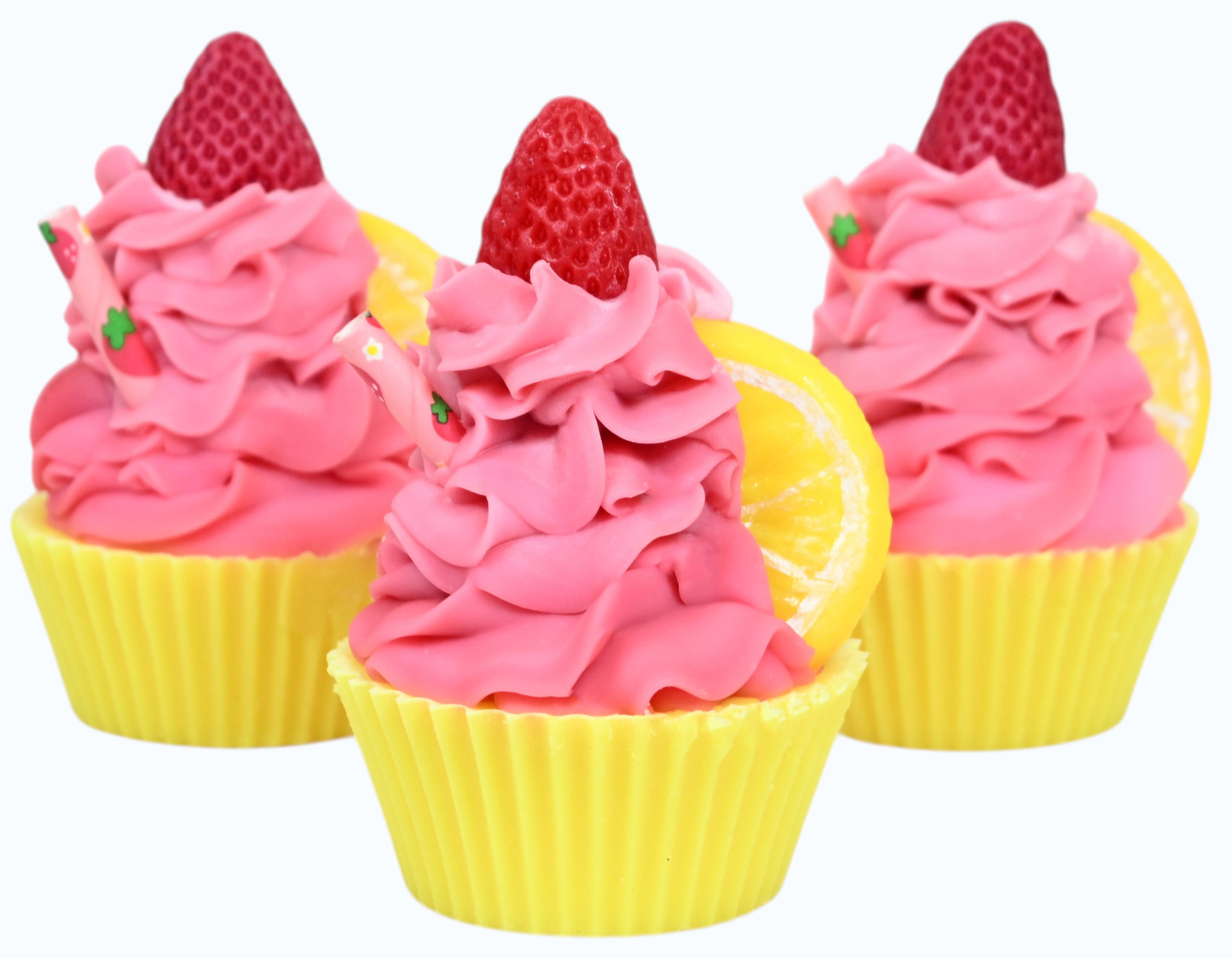 Strawberry Limoncello Artisan Soap Cupcake