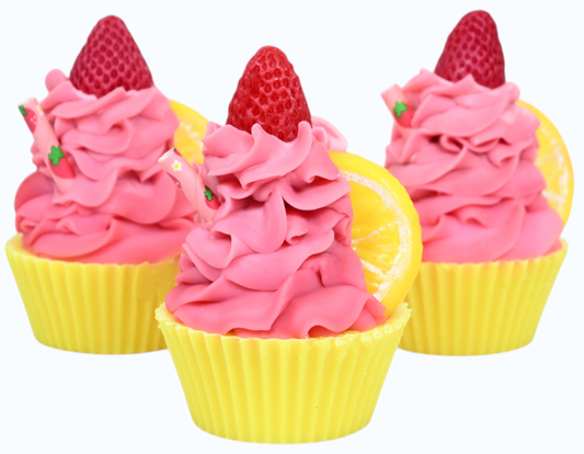 Strawberry Limoncello Artisan Soap Cupcake