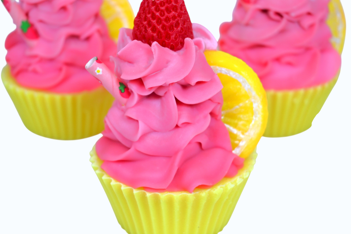 Strawberry Limoncello Artisan Soap Cupcake