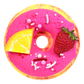 Strawberry Limoncello Bath Bomb Donut
