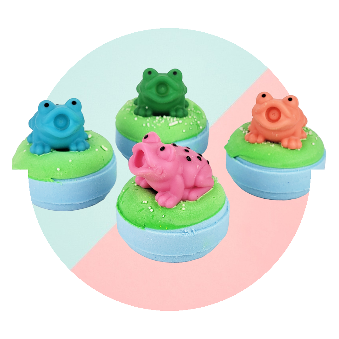 Ribbit Frog Rubber Donut Bath Bomb