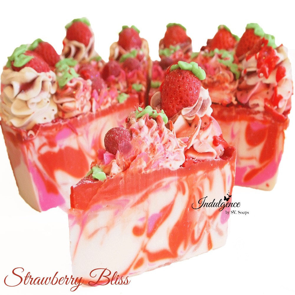 Strawberry Bliss Soap Cake Slice