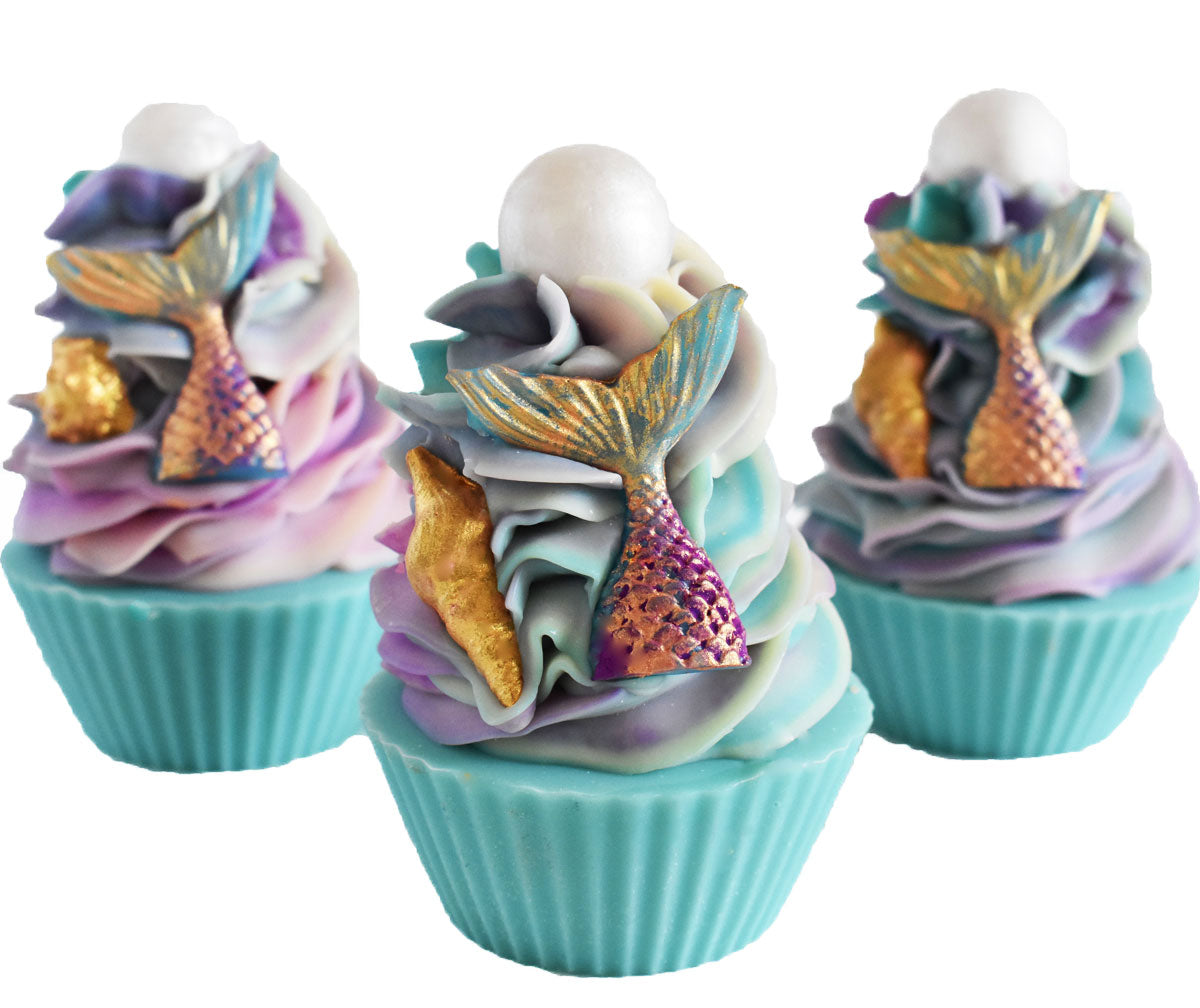 Mermaid Kisses Artisan Vegan Soap Cupcake